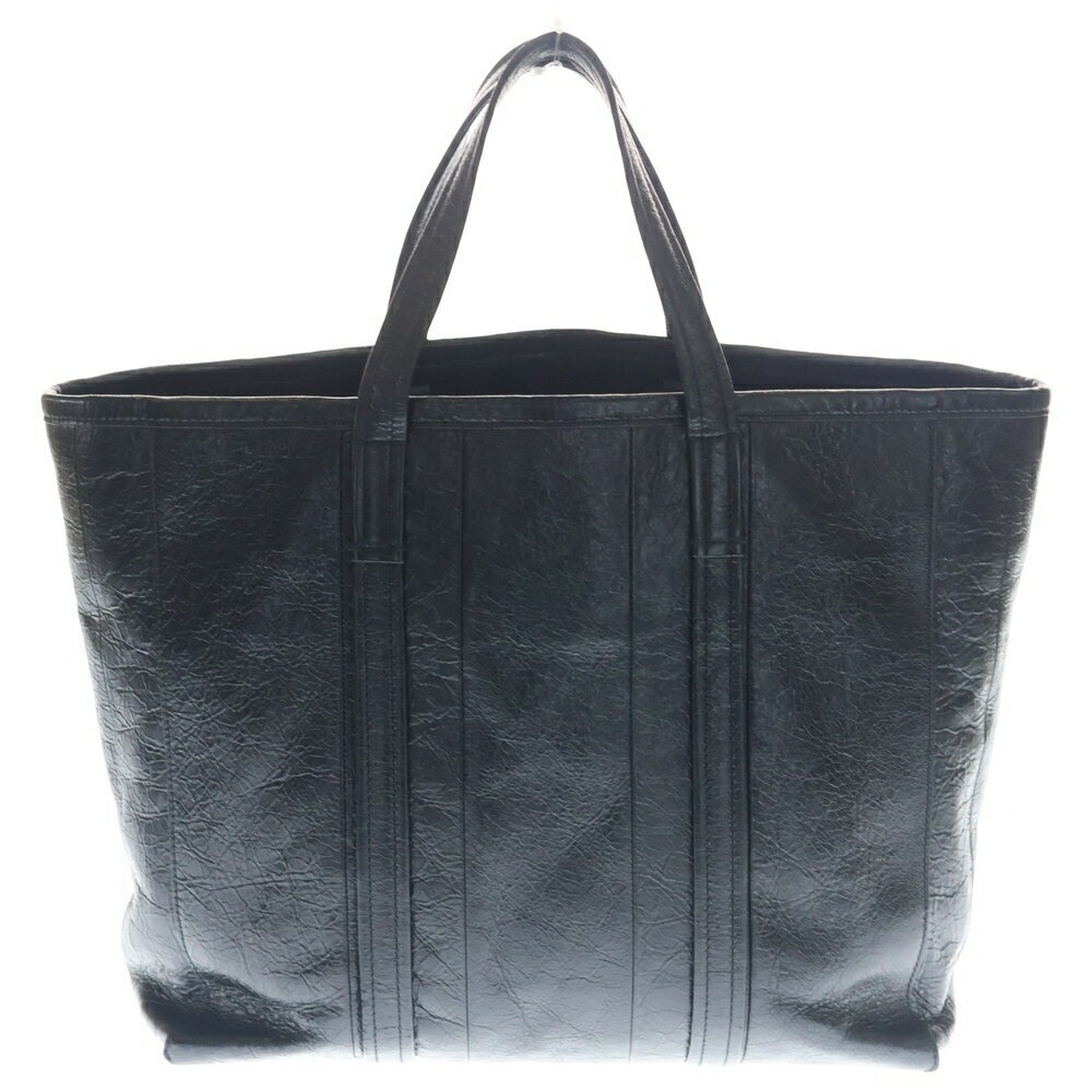 BALENCIAGA Barbes Shopper Leather Tote Bag Black - Picture 2 of 6